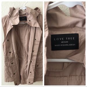 Blush colored hooded vest